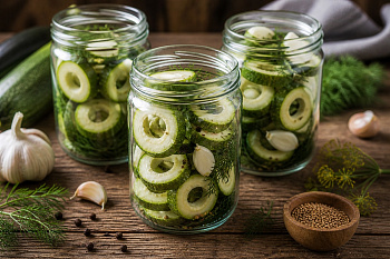 Маринованные кольца цукини