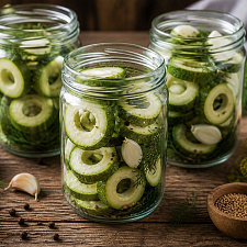 Маринованные кольца цукини